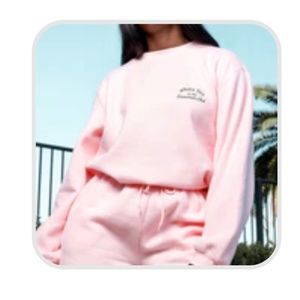 WHITE FOX pink track suit (2 piece set)